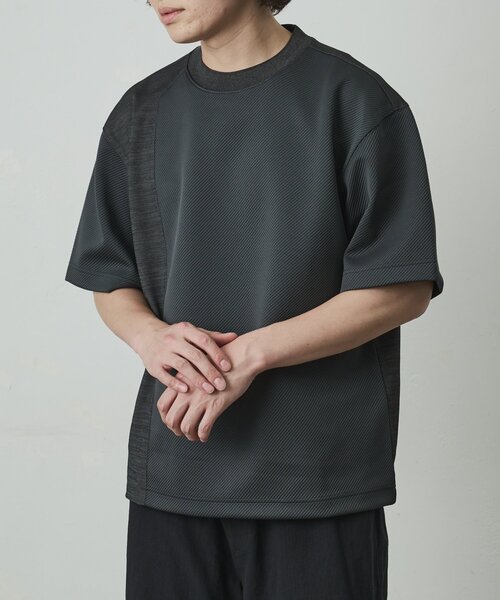 COLONY 2139(コロニートゥーワンスリーナイン)の「バイアススウィッチングTシャツ(Tシャツ/カットソー・メンズ・ホワイト/チャコールグレー・LARGE/MEDIUM)」の12枚目の写真