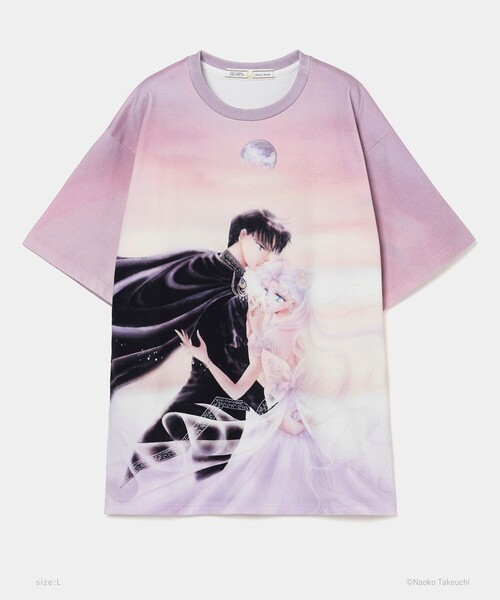 tanakadaisuke（タナカダイスケ）の「【tanakadaisuke/タナカダイスケ】Princess Serenity & Prince Endymion T-shirt　L/プリンセス・セレニティ＆プリンス・エンディミオンTシャツ Lサイズ（Tシャツ/カットソー・レディース・パープル・L）」の9枚目の写真