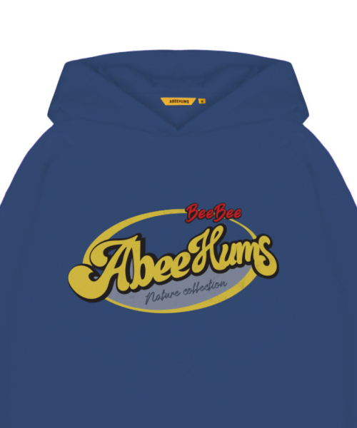 ABEEHUMS（アビハムズ）の「サーキュラー ロゴ フード スウェットシャツ ABH357-109 ブルー（パーカー・レディース・ブルー・SMALL/MEDIUM）」の4枚目の写真