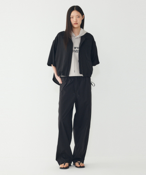 STUDIO TOMBOY(スタジオトムボーイ)の「ジップアップ半袖ジャンパー_ブラック_9176313971(その他アウター・レディース・ブラック・OS)」の3枚目の写真