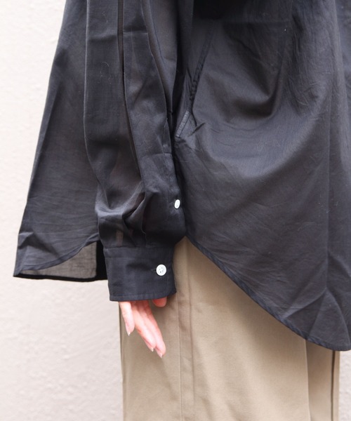 THE SHINZONE(ザ シンゾーン)の「THE SHINZONE/シンゾーン シアーダディシャツ SHEER DADDY SHIRT 25MMSBL09(シャツ/ブラウス・レディース・ブルー/ブラック・FREE)」の10枚目の写真