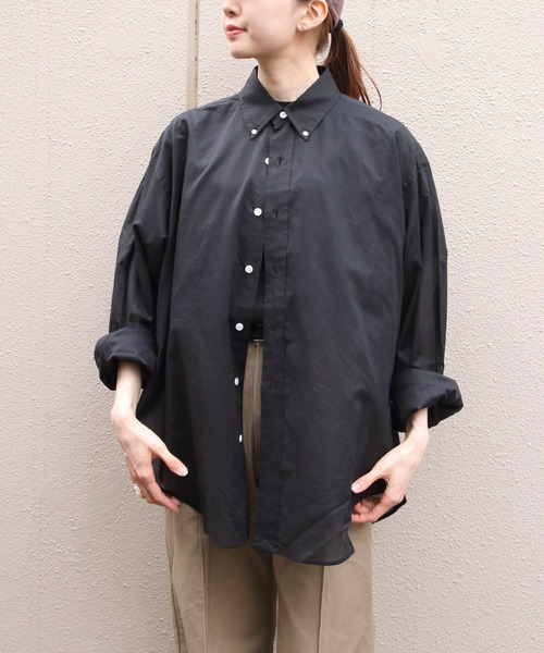 THE SHINZONE(ザ シンゾーン)の「THE SHINZONE/シンゾーン シアーダディシャツ SHEER DADDY SHIRT 25MMSBL09(シャツ/ブラウス・レディース・ブルー/ブラック・FREE)」の8枚目の写真