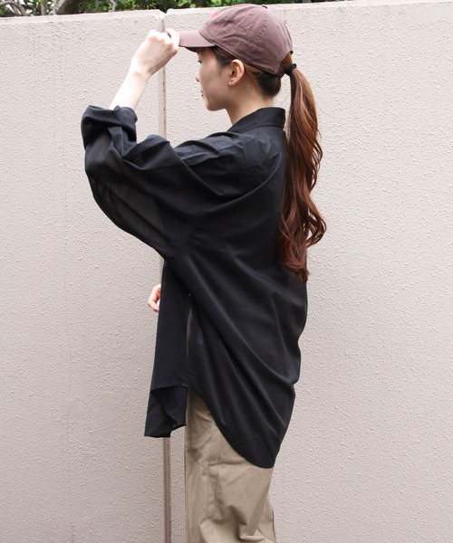 THE SHINZONE(ザ シンゾーン)の「THE SHINZONE/シンゾーン シアーダディシャツ SHEER DADDY SHIRT 25MMSBL09(シャツ/ブラウス・レディース・ブルー/ブラック・FREE)」の7枚目の写真