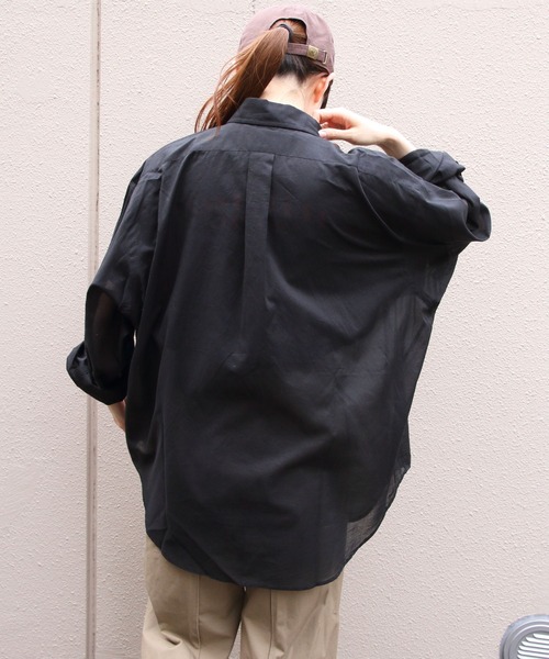 THE SHINZONE(ザ シンゾーン)の「THE SHINZONE/シンゾーン シアーダディシャツ SHEER DADDY SHIRT 25MMSBL09(シャツ/ブラウス・レディース・ブルー/ブラック・FREE)」の6枚目の写真