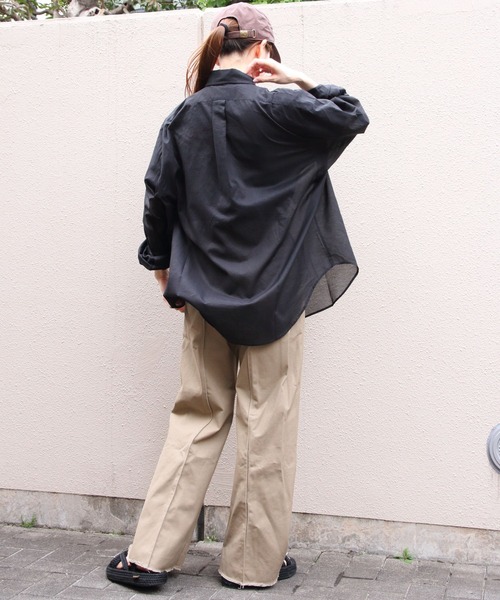 THE SHINZONE(ザ シンゾーン)の「THE SHINZONE/シンゾーン シアーダディシャツ SHEER DADDY SHIRT 25MMSBL09(シャツ/ブラウス・レディース・ブルー/ブラック・FREE)」の22枚目の写真