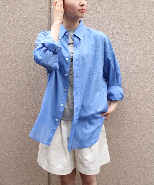 THE SHINZONE(ザ シンゾーン)の「THE SHINZONE/シンゾーン シアーダディシャツ SHEER DADDY SHIRT 25MMSBL09(シャツ/ブラウス・レディース・ブルー/ブラック・FREE)」の17枚目の写真