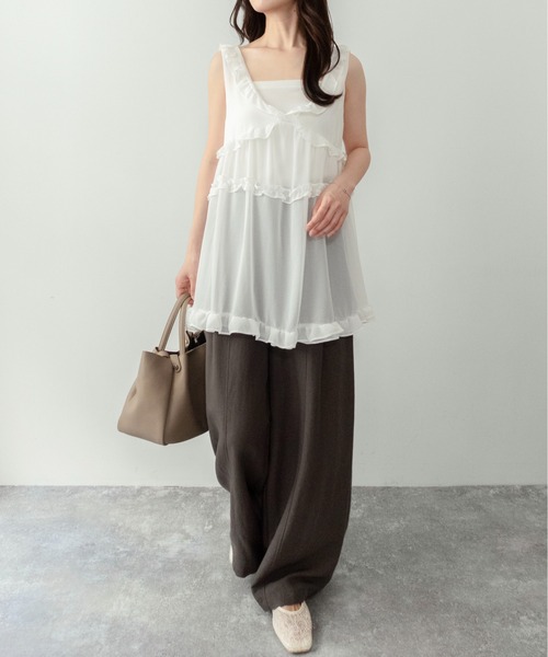 on:nue（オンニュ）の「【on:nue】[3色展開/5サイズ展開] スパンコールシアーレースバレエシューズ（バレエシューズ・レディース・アイボリー/ピンク/ブラック・25.0cm/24.5cm/24.0cm/23.5cm/23.0cm）」の19枚目の写真