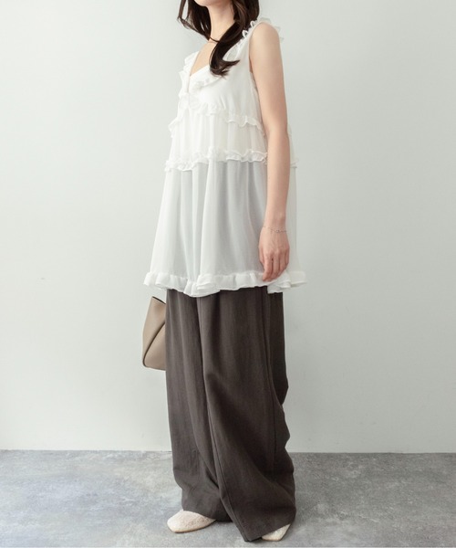 on:nue（オンニュ）の「【on:nue】[3色展開/5サイズ展開] スパンコールシアーレースバレエシューズ（バレエシューズ・レディース・アイボリー/ピンク/ブラック・25.0cm/24.5cm/24.0cm/23.5cm/23.0cm）」の21枚目の写真
