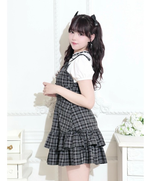 NOEMIE(ノエミー)の「肩リボンフリルキャミワンピース(ワンピース・レディース・ブラック/A/B・M)」の5枚目の写真
