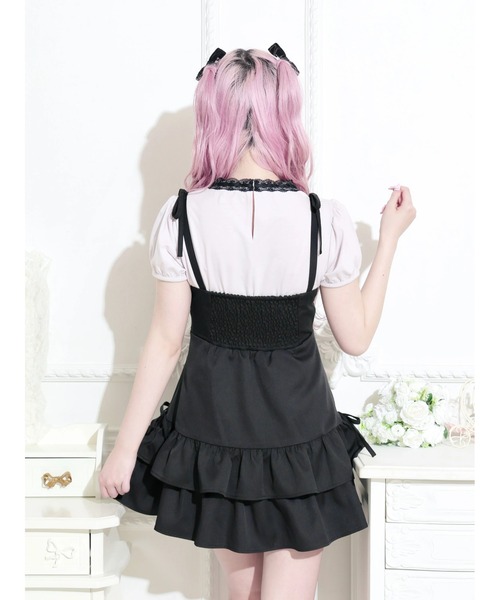 NOEMIE(ノエミー)の「肩リボンフリルキャミワンピース(ワンピース・レディース・ブラック/A/B・M)」の9枚目の写真
