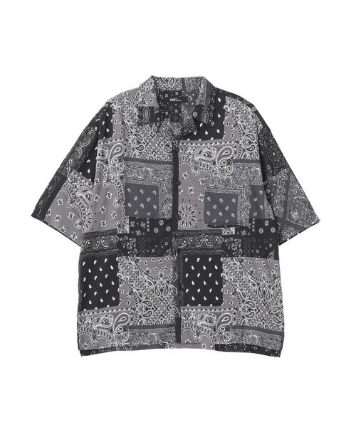 CRAFT STANDARD BOUTIQUE(クラフトスタンダードブティック)の「レーヨン総柄プリント半袖オープンカラーシャツ(シャツ/ブラウス・メンズ・C/B/A/D・M/L/LL)」の2枚目の写真