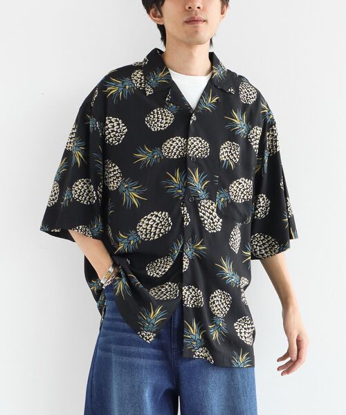 CRAFT STANDARD BOUTIQUE(クラフトスタンダードブティック)の「レーヨン総柄プリント半袖オープンカラーシャツ(シャツ/ブラウス・メンズ・C/B/A/D・M/L/LL)」の4枚目の写真