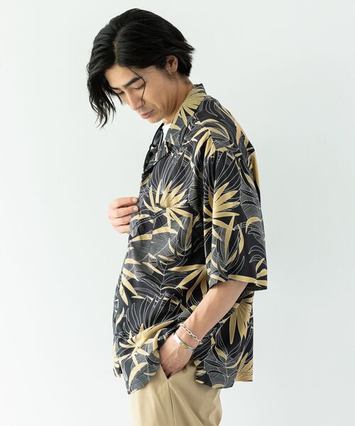 CRAFT STANDARD BOUTIQUE(クラフトスタンダードブティック)の「レーヨン総柄プリント半袖オープンカラーシャツ(シャツ/ブラウス・メンズ・C/B/A/D・M/L/LL)」の7枚目の写真