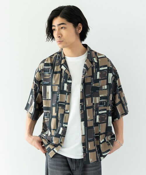 CRAFT STANDARD BOUTIQUE(クラフトスタンダードブティック)の「レーヨン総柄プリント半袖オープンカラーシャツ(シャツ/ブラウス・メンズ・C/B/A/D・M/L/LL)」の12枚目の写真
