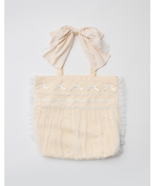 mellfy memory(メルフィーメモリー)の「Mellfy ribbon cake tote bag(トートバッグ・レディース・イエロー/ブルー/ホワイト/ピンク・FREE)」の20枚目の写真