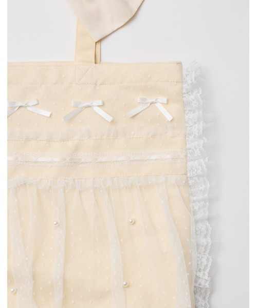 mellfy memory(メルフィーメモリー)の「Mellfy ribbon cake tote bag(トートバッグ・レディース・イエロー/ブルー/ホワイト/ピンク・FREE)」の22枚目の写真