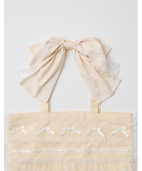 mellfy memory(メルフィーメモリー)の「Mellfy ribbon cake tote bag(トートバッグ・レディース・イエロー/ブルー/ホワイト/ピンク・FREE)」の21枚目の写真