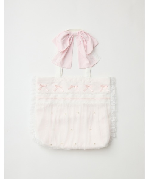 mellfy memory(メルフィーメモリー)の「Mellfy ribbon cake tote bag(トートバッグ・レディース・イエロー/ブルー/ホワイト/ピンク・FREE)」の16枚目の写真