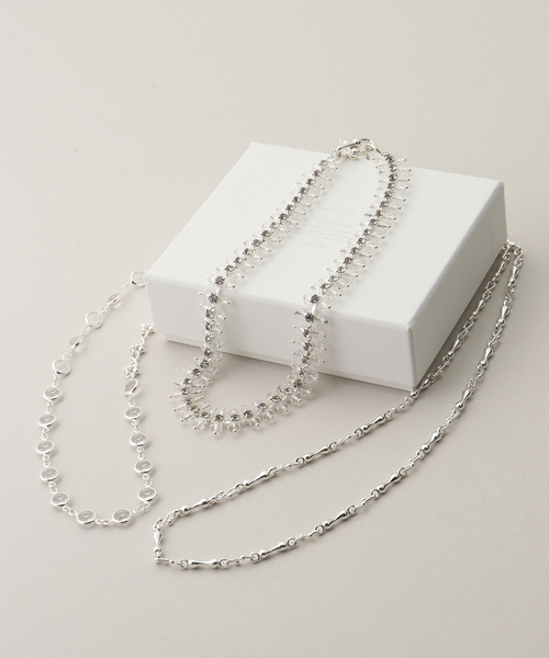 Spick & Span(スピックアンドスパン)の「Soierie / ソワリー Fantasy layered necklace(3set)(ネックレス・レディース・シルバー・FREE)」の2枚目の写真