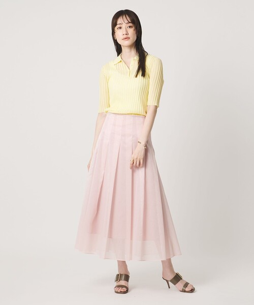 UNITED ARROWS(ユナイテッドアローズ)の「シアー リブ ポロニット ‐ウォッシャブル‐(ニット/セーター・レディース・クリーム/オフホワイト/ネイビー・FREE)」の19枚目の写真