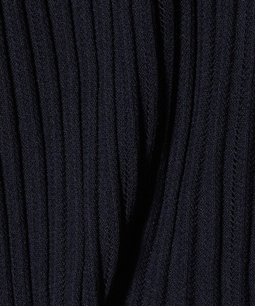 UNITED ARROWS(ユナイテッドアローズ)の「シアー リブ ポロニット ‐ウォッシャブル‐(ニット/セーター・レディース・クリーム/オフホワイト/ネイビー・FREE)」の9枚目の写真