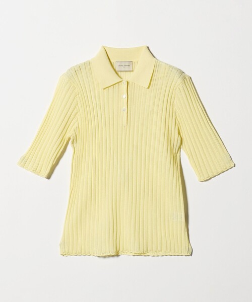 UNITED ARROWS(ユナイテッドアローズ)の「シアー リブ ポロニット ‐ウォッシャブル‐(ニット/セーター・レディース・クリーム/オフホワイト/ネイビー・FREE)」の13枚目の写真