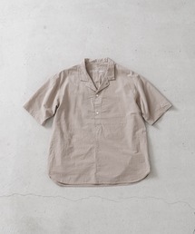quadro（クオドロ）の「コットン/麻クラフトワッシャーオープンカラー半袖シャツ（シャツ/ブラウス）」