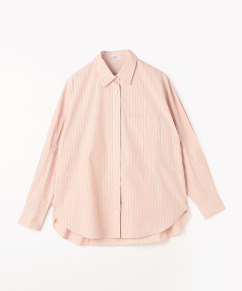 COMME CA Wardrobe(コムサワードローブ)の「〔 +サイズ 〕 オーガニックワッシャーストライプ シャツ(シャツ/ブラウス・レディース・ピンク/サックスブルー・13号)」の11枚目の写真