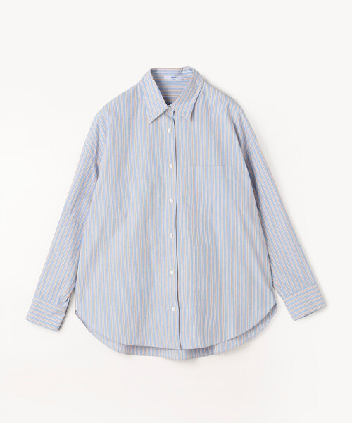 COMME CA Wardrobe(コムサワードローブ)の「〔 +サイズ 〕 オーガニックワッシャーストライプ シャツ(シャツ/ブラウス・レディース・ピンク/サックスブルー・13号)」の13枚目の写真