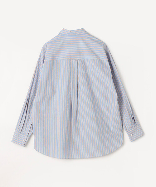 COMME CA Wardrobe(コムサワードローブ)の「〔 +サイズ 〕 オーガニックワッシャーストライプ シャツ(シャツ/ブラウス・レディース・ピンク/サックスブルー・13号)」の14枚目の写真
