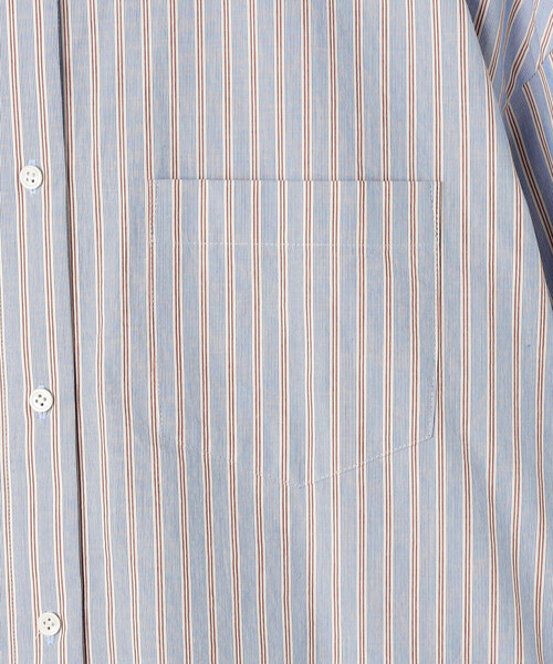 COMME CA Wardrobe(コムサワードローブ)の「〔 +サイズ 〕 オーガニックワッシャーストライプ シャツ(シャツ/ブラウス・レディース・ピンク/サックスブルー・13号)」の16枚目の写真