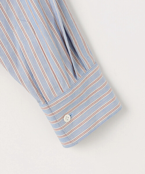 COMME CA Wardrobe(コムサワードローブ)の「〔 +サイズ 〕 オーガニックワッシャーストライプ シャツ(シャツ/ブラウス・レディース・ピンク/サックスブルー・13号)」の17枚目の写真
