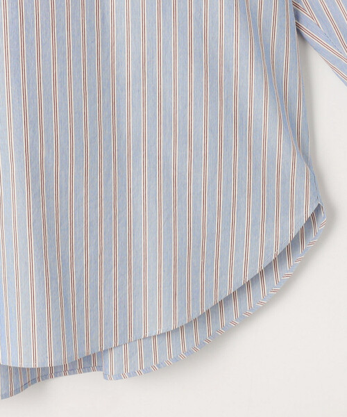 COMME CA Wardrobe(コムサワードローブ)の「〔 +サイズ 〕 オーガニックワッシャーストライプ シャツ(シャツ/ブラウス・レディース・ピンク/サックスブルー・13号)」の18枚目の写真