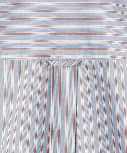 COMME CA Wardrobe(コムサワードローブ)の「〔 +サイズ 〕 オーガニックワッシャーストライプ シャツ(シャツ/ブラウス・レディース・ピンク/サックスブルー・13号)」の20枚目の写真