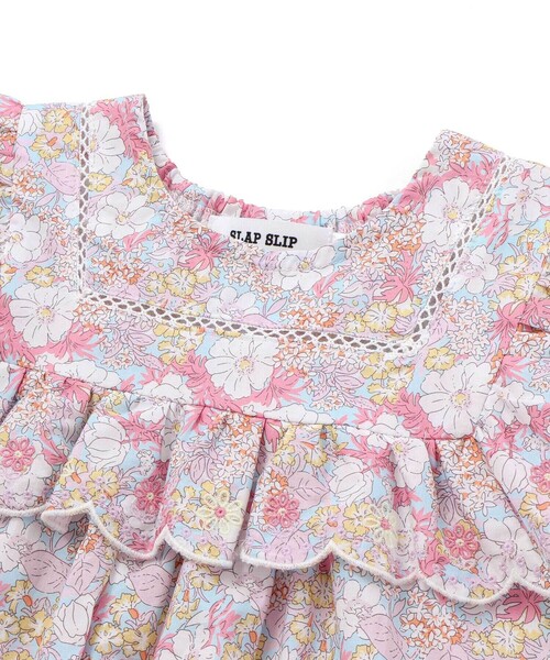 SLAP SLIP（スラップスリップ）の「花柄肩フリルチュニック(80~130cm)（シャツ/ブラウス・キッズ・ピンク系その他/パープル系その他・90cm/80ｃｍ/130cm/110cm/100cm/120cm）」の11枚目の写真