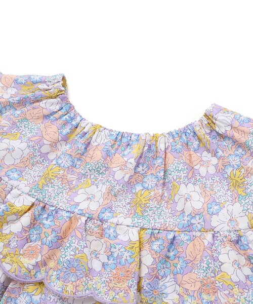 SLAP SLIP（スラップスリップ）の「花柄肩フリルチュニック(80~130cm)（シャツ/ブラウス・キッズ・ピンク系その他/パープル系その他・90cm/80ｃｍ/130cm/110cm/100cm/120cm）」の8枚目の写真