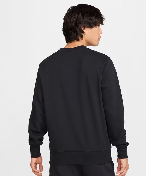 NIKE(ナイキ)の「NIKE/ナイキ トレーナー スウェット ワンポイントロゴ 刺繍 裏毛 フレンチテリー クルー FN3889-010(スウェット・メンズ・ブラック・XL/L)」の2枚目の写真