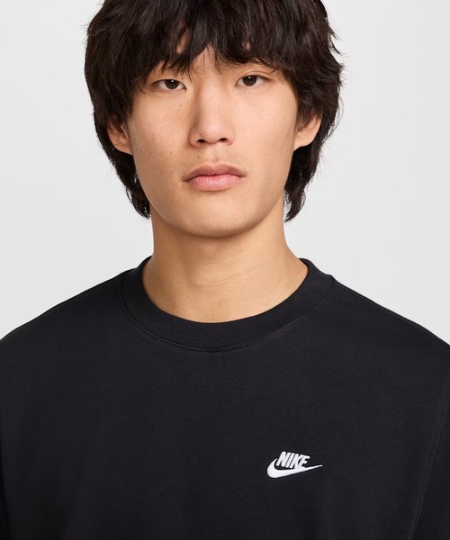 NIKE(ナイキ)の「NIKE/ナイキ トレーナー スウェット ワンポイントロゴ 刺繍 裏毛 フレンチテリー クルー FN3889-010(スウェット・メンズ・ブラック・XL/L)」の4枚目の写真