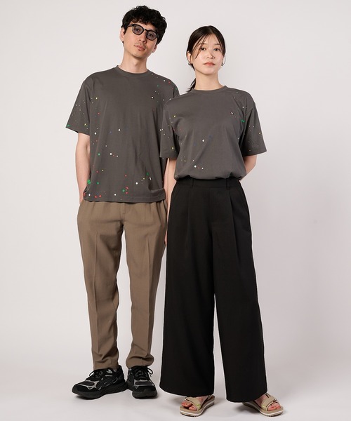 Arnold Palmer（アーノルドパーマー）の「シェア スプラッシュプリント Tシャツ（Tシャツ/カットソー・レディース・アイボリー/チャコールグレー・XS/LL/L/M/S）」の4枚目の写真