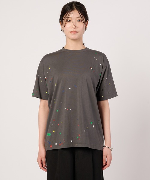 Arnold Palmer（アーノルドパーマー）の「シェア スプラッシュプリント Tシャツ（Tシャツ/カットソー・レディース・アイボリー/チャコールグレー・XS/LL/L/M/S）」の12枚目の写真