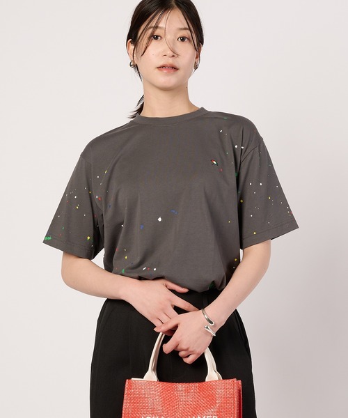 Arnold Palmer（アーノルドパーマー）の「シェア スプラッシュプリント Tシャツ（Tシャツ/カットソー・レディース・アイボリー/チャコールグレー・XS/LL/L/M/S）」の8枚目の写真
