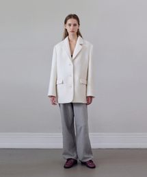 Brush Wool Jacket_Ivory