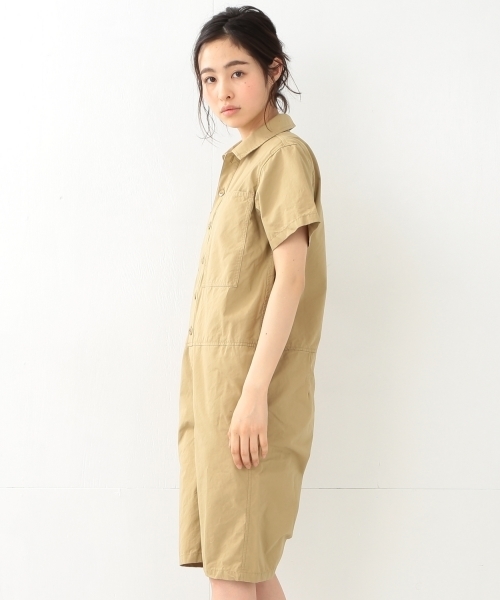 BEAMS BOY（ビームスボーイ）の「【FUDGE5月号掲載】BEAMS BOY / マイクロピーチ オールインワン（つなぎ/オールインワン・レディース・ベージュ/オリーブ・ONE SIZE）」の13枚目の写真