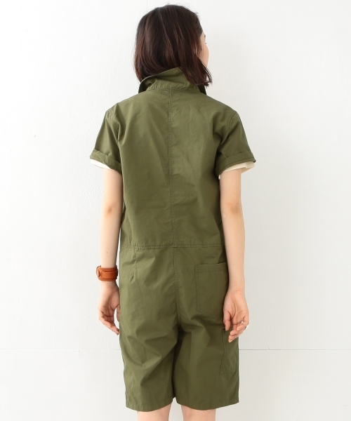 BEAMS BOY（ビームスボーイ）の「【FUDGE5月号掲載】BEAMS BOY / マイクロピーチ オールインワン（つなぎ/オールインワン・レディース・ベージュ/オリーブ・ONE SIZE）」の8枚目の写真