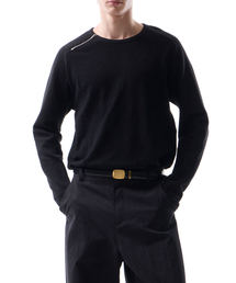レイナー スラブ ワッフル ジッパー ロングスリーブ ブラック