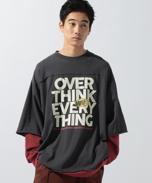 BIGプリントレイヤーロングTシャツ（Tシャツ/カットソー）｜niko and