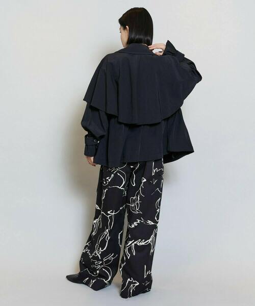 MOGA(モガ)の「ドローイングプリントワイドパンツ(その他パンツ・レディース・アイボリー/ブラック系その他・1/2/3)」の6枚目の写真