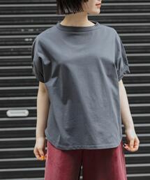 FORK&SPOON ボトルネックギャザースリーブTシャツ