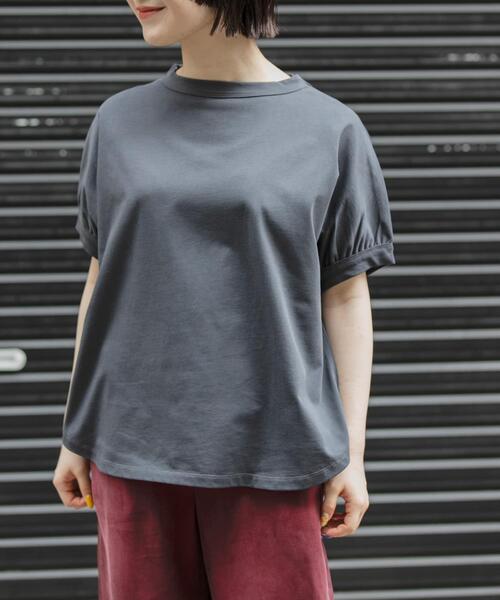 FORK&SPOON（フォークアンドスプーン）の「FORK&SPOON　ボトルネックギャザースリーブTシャツ（Tシャツ/カットソー・レディース・ベージュ/オフホワイト/チャコールグレー/ミント・1）」の13枚目の写真