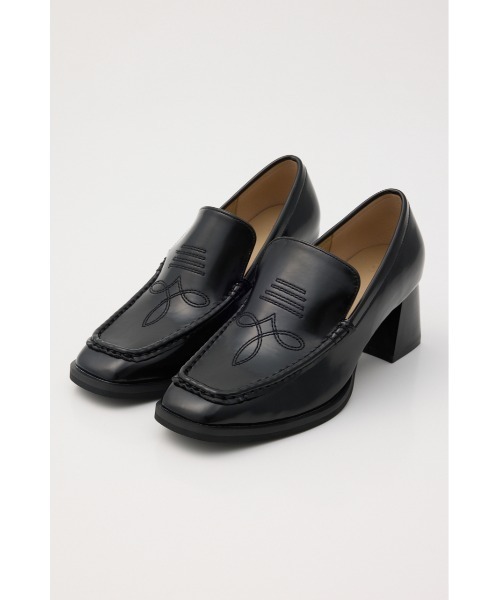 SLY(スライ)の「SQUARE HEEL LOAFER スクエアヒールローファー(ローファー・レディース・ブラック/ブラウン・MEDIUM/LARGE/SMALL)」の3枚目の写真